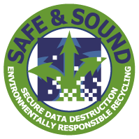 Cascade's Safe & Sound Electronics Recycling Logo